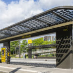 Lokatie fotografie van tramhalte en bushalte op de USP-lijn in Utrecht UMC